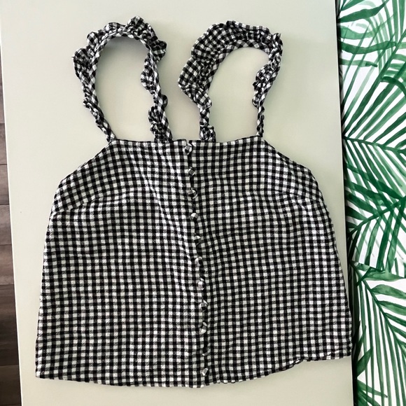 Madewell Gingham Tank Size 2 - Picture 2 of 8